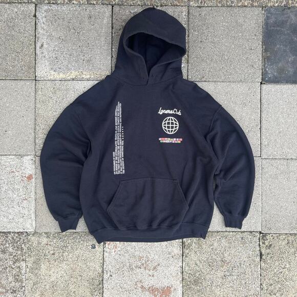 Jimi Hendrix Inspired Loners Club Tempus Edax Rerum Hoodie Dark Gray Pullover - Picture 1 of 4